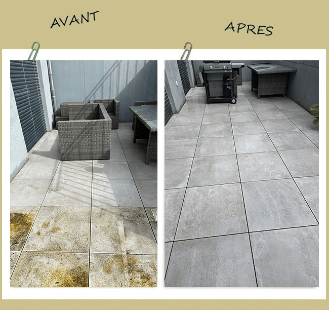 Nettoyage Terrasse Attique Dalles Beton Lavé